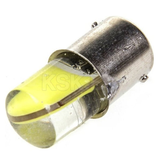 Автолампа диод S25 (P21/5W) 12V 2 COB BAY15d 2-конт Белая SKYWAY комп.2 шт (S08201248) 