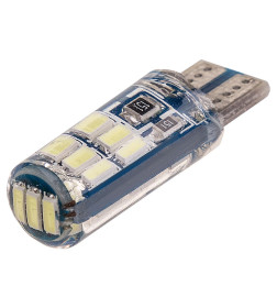 Автолампа диод T10 (W5W) 12V 15 SMD без цоколя 1-конт Белая SKYWAY комп.2 шт