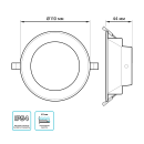 Светильник встраиваемый LED 9,5W 790lm 4000K 185-250V IP54 110х44 мм круг (белый) Gauss Elementary Downlight 999420209 (999420209) 