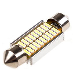 Автолампа диод T11 (C5W) 12V 20 SMD 1-конт 39мм Белая SKYWAY комп.2 шт салон/номер