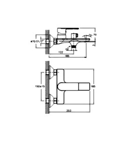 Смеситель для ванны Haiba HB60505-3