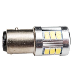 Автолампа диод S25 (P21/5W) 12/24V 18 SMD BAY15d 2-конт Белая SKYWAY комп.2 шт