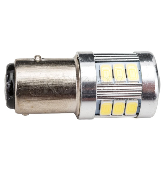 Автолампа диод S25 (P21/5W) 12/24V 18 SMD BAY15d 2-конт Белая SKYWAY комп.2 шт (S08201317) 