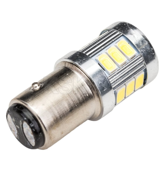 Автолампа диод S25 (P21/5W) 12/24V 18 SMD BAY15d 2-конт Белая SKYWAY комп.2 шт (S08201317) 