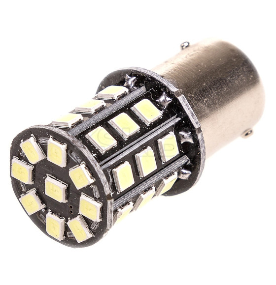 Автолампа диод S25 (P21W) 12V 33 SMD BA15s 1-конт Белая SKYWAY комп.2 шт (S08201366) 