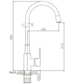 Смеситель для кухни Haiba HB70112-8, белый