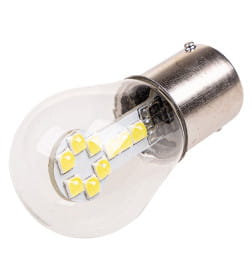 Автолампа диод S25 (P21W) 12V 18 SMD BA15s 1-конт Белая SKYWAY
