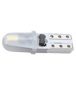 Автолампа диод T5 (W1,2W) 12V 2 SMD 1-конт биполярная Белая SKYWAY комп.10 шт панель