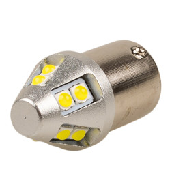 Автолампа диод S25 (P21W) 12/24V 10 SMD BA15s 1-конт Белая SKYWAY комп.2 шт