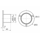 Крепление (розетка) 510Е высокая, d-25,AL,H40mm (14301) 