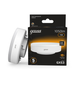 Лампа Gauss GX53 11W 1050lm 3000K LED 