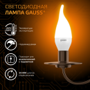 Лампа светодиодная свеча на ветру Е14 6.5W 520lm 3000K Gauss 104101107 (104101107) 