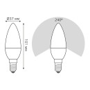 Лампа светодиодная свеча Е14 8W 560lm 6500K Gauss Elementary 33138 (33138) 