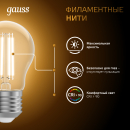 Лампа светодиодная, груша (A60), E27, 10Вт, 220, 2700K, Filament Gauss (102802110) 