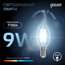 Лампа Gauss Filament Свеча на ветру 9W 710lm 4100К Е14 LED  (104801209) 