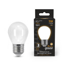 Лампа Gauss Filament Шар 5W 420lm 2700К Е27 milky LED  (105202105) 