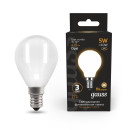 Лампа Gauss Filament Шар 5W 420lm 2700К Е14 milky LED  (105201105) 