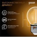 Лампа Gauss Filament Шар 9W 680lm 2700К Е27 LED  (105802109) 