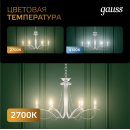 Лампа Gauss Filament Шар 9W 680lm 2700К Е27 LED  (105802109) 