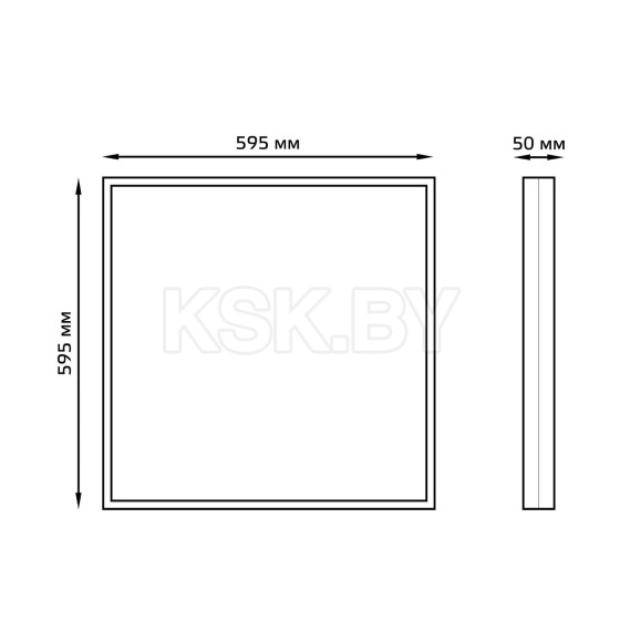 Светильник офисный LED 30W 3700lm 5000K IP40 595х595х50 мм (призма) Gauss MiR G1-A0-00070-01G03-2003550 (G1-A0-00070-01G03-2003550) 