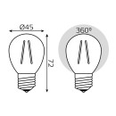 Лампа Gauss Filament Шар 9W 710lm 4100К Е27 LED  (105802209) 