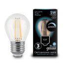 Лампа Gauss Filament Шар 5W 450lm 4100К Е27 диммируемая LED  (105802205-D) 