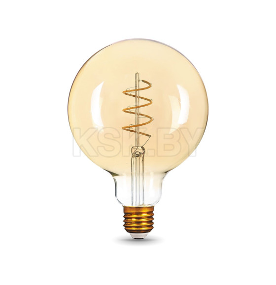 Лампа светодиодная Е27 G125 6W 360lm 2400К golden flexible Gauss Filament 158802008 (158802008) 