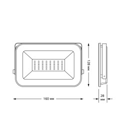 Прожектор Gauss Qplus 30W 3150lm 6500K 200-240V IP65 графитовый LED 