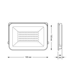 Прожектор Gauss Qplus 50W 5250lm 6500K 200-240V IP65 графитовый LED 