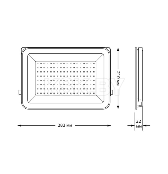 Прожектор Gauss Qplus 100W 12000lm 6500K 175-265V IP65 черный LED  (613511100) 