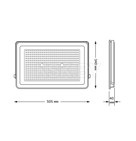 Прожектор Gauss Qplus 300W 36000lm 6500K 175-265V IP65 черный LED  (613511300) 