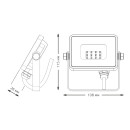 Прожектор Gauss Qplus 10W 1050lm 6500K 200-240V IP65 графитовый LED  (690511310) 
