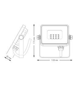 Прожектор Gauss Qplus 10W 1050lm 6500K 200-240V IP65 графитовый LED 