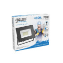 Прожектор светодиодный Gauss Elementary G2 70W 6300lm IP65 6500К черный  (613100370) 