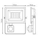 Прожектор Gauss Elementary-S 30W 2850lm 6500К 175-265V IP65 черный с датчиком движения LED  (628511330) 