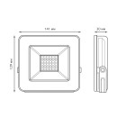 Прожектор Gauss Elementary 30W 2550lm 6500К 200-240V IP65 PROMO черный LED  (613100330P) 