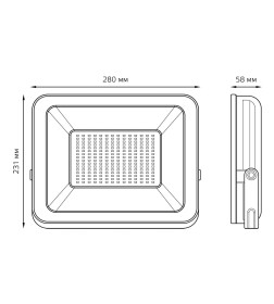 Прожектор светодиодный Gauss Elementary 150W 12750lm IP65 6500К ПРОМО G2 черный 