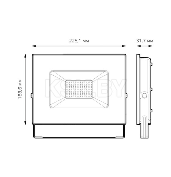 Прожектор Gauss BASIC 70W 6300lm 6500K 200-240V IP65 графитовый LED  (688100370) 