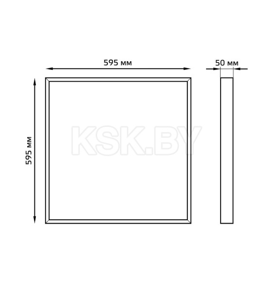 Светильник офисный LED 30W 3000lm 4000K 595х595х50 мм IP40 с БАП (опал) Gauss MiR G1-A0-00070-01GA2-2003540 (G1-A0-00070-01GA2-2003540) 