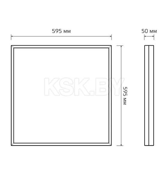 Светильник офисный LED 35W CRI90 4200lm 4000K IP40 595х595х50 мм (опал) Gauss MiR G1-A0-00070-01G02-4003540 (G1-A0-00070-01G02-4003540) 