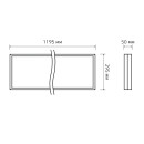 Светильник офисный LED 35W CRI90 3850lm 4000K IP40 1195х295х50 мм с БАП (опал) Gauss MiR G1-A0-00350-01GA2-4003540 (G1-A0-00350-01GA2-4003540) 