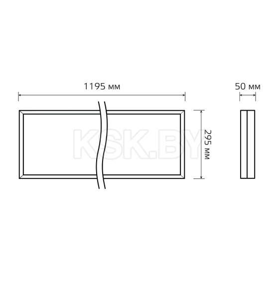 Светильник офисный LED 35W CRI90 3850lm 4000K IP40 1195х295х50 мм с БАП (опал) Gauss MiR G1-A0-00350-01GA2-4003540 (G1-A0-00350-01GA2-4003540) 