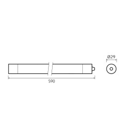 Светильник светодиодный Gauss IP65 590*29*29мм 12Вт 1250lm 6500К COMPACT линейный матовый 1/30