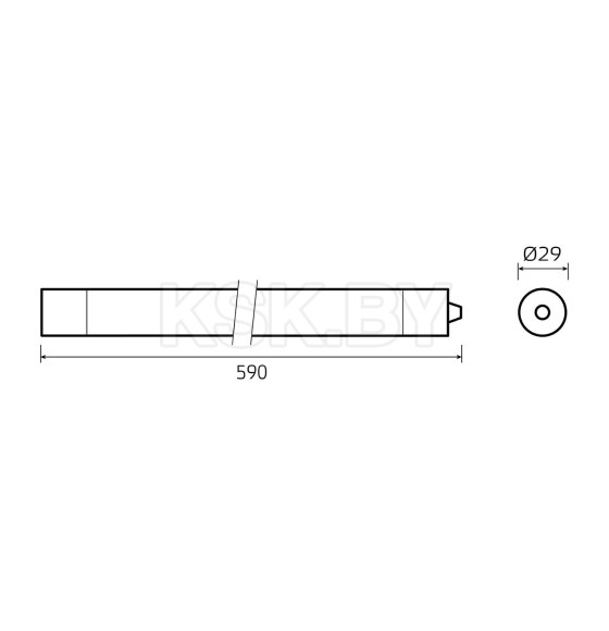 Светильник светодиодный Gauss IP65 590*29*29мм 12Вт 1250lm 4000К COMPACT линейный матовый 1/30 (143424212) 