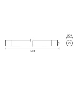 Светильник светодиодный Gauss IP65 1203*29*29мм 24Вт 2500lm 6500К COMPACT линейный матовый 1/30