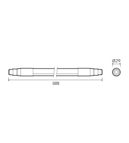 Светильник линейный матовый LED 12Вт 1250lm 6500К IP65 668х29х29 мм (соединение в линию до 10 шт.) Compact Gauss 843424312