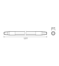 Светильник линейный LED 24Вт 2500lm 4000К IP65 1277х29х29 мм (матовый, соединение в линию до 10 шт.) Gauss Compact 843424224