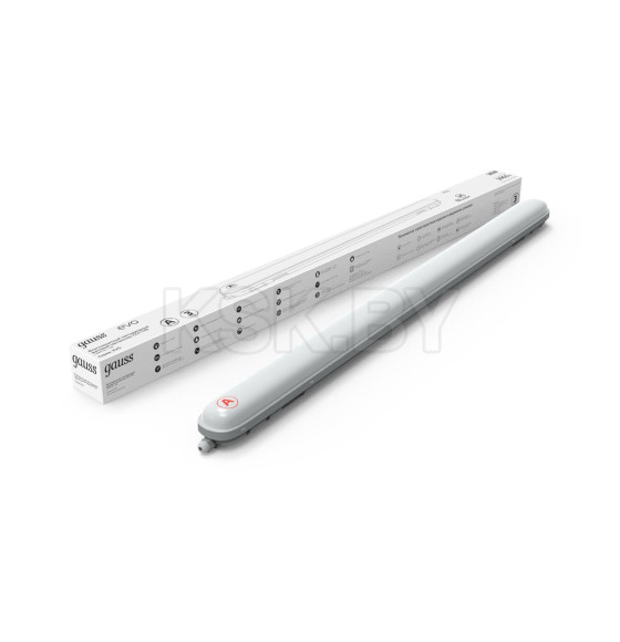 Светильник Gauss IP65 LED ССП-176 EVO IP65 1200*76*66 36W 3960lm 4000K 200-240V с БАП на 1ч, 1/12 (864425236A) 