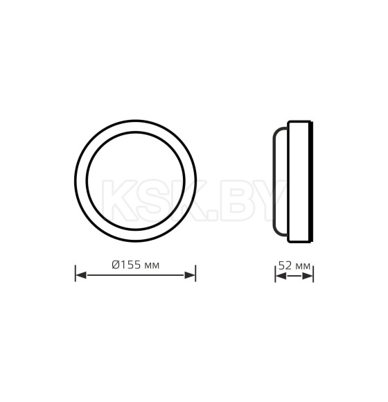 Светильник LED 15W 1100lm 4000K 160-260V IP65 155х52 мм ЖКХ круг с опт-микр сенсором Gauss Elementary 126411215-S (126411215-S) 