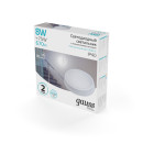 Светильник LED Gauss IP40 D135*32 8W 670lm 4000K 200-240V HALL круглый с оптико-микроволновым сенсором  (193411208-S) 